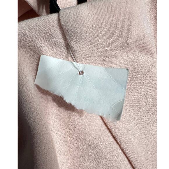 Bebe Pink Halter Sleeveless Maxi Gown Dress Women's Sz 8 Blush Scuba Crepe NWT - Picture 9 of 10